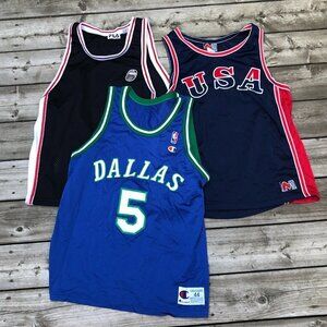 LOT OF 3 Vintage 90s NBA Jerseys Large Champion